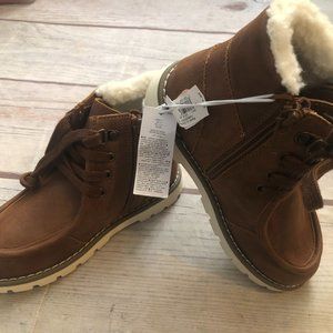 Toddler Boy Cozy Brown Winter Boots, Size 11 Toddler, Brand New with Tags!